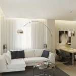 Идеи дизайна гостиной: зонирование, обои, мебель - фото