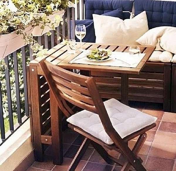 Откидной столик на балкон своими руками - фото