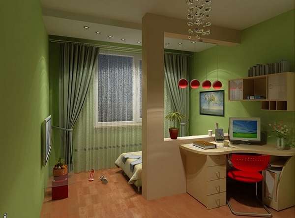 Гостиная и спальня в одной комнате - фото