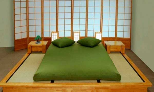 Кровать в японском стиле - простота и практичность - фото