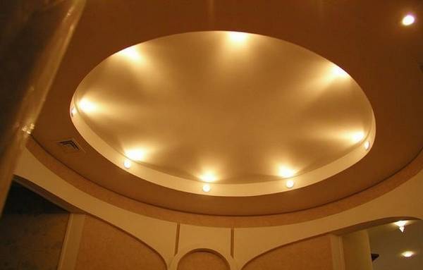 Особенности и монтаж круглых потолков из гипсокартона с фото